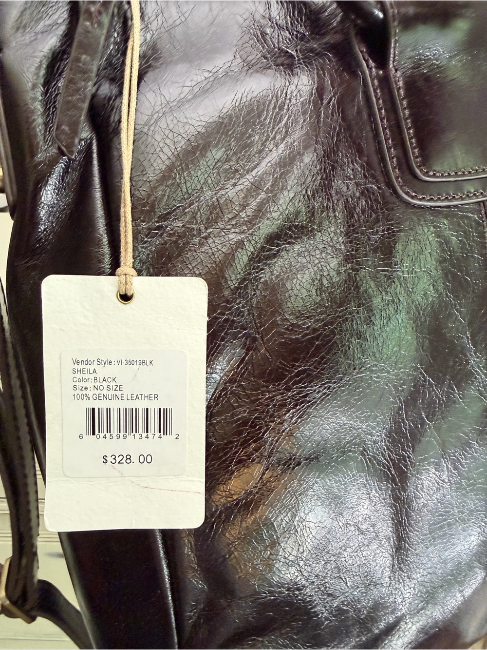 HOBO Sheila Large Satchel in black polished leather - NEW - Picture 4 of 6